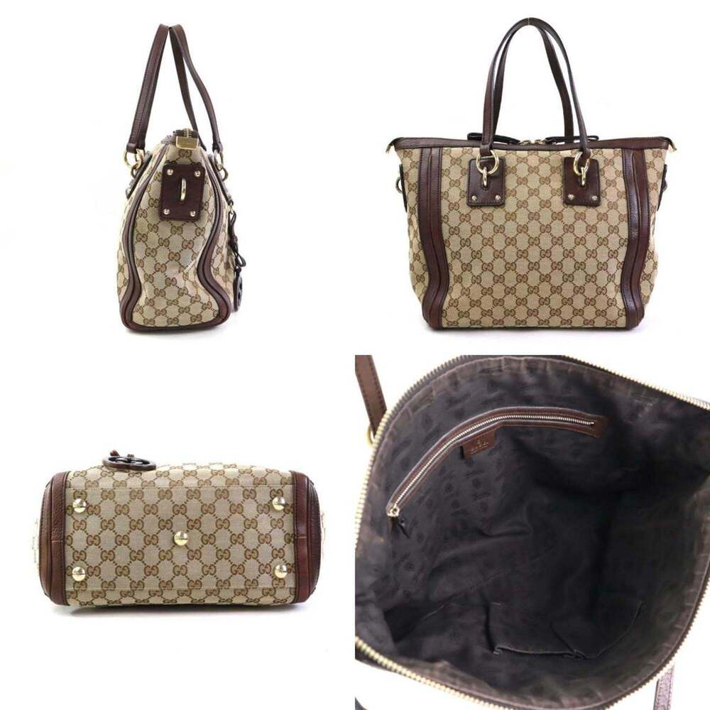 GUCCI Brown Canvas Shoulder Bag - Picture 2 of 5